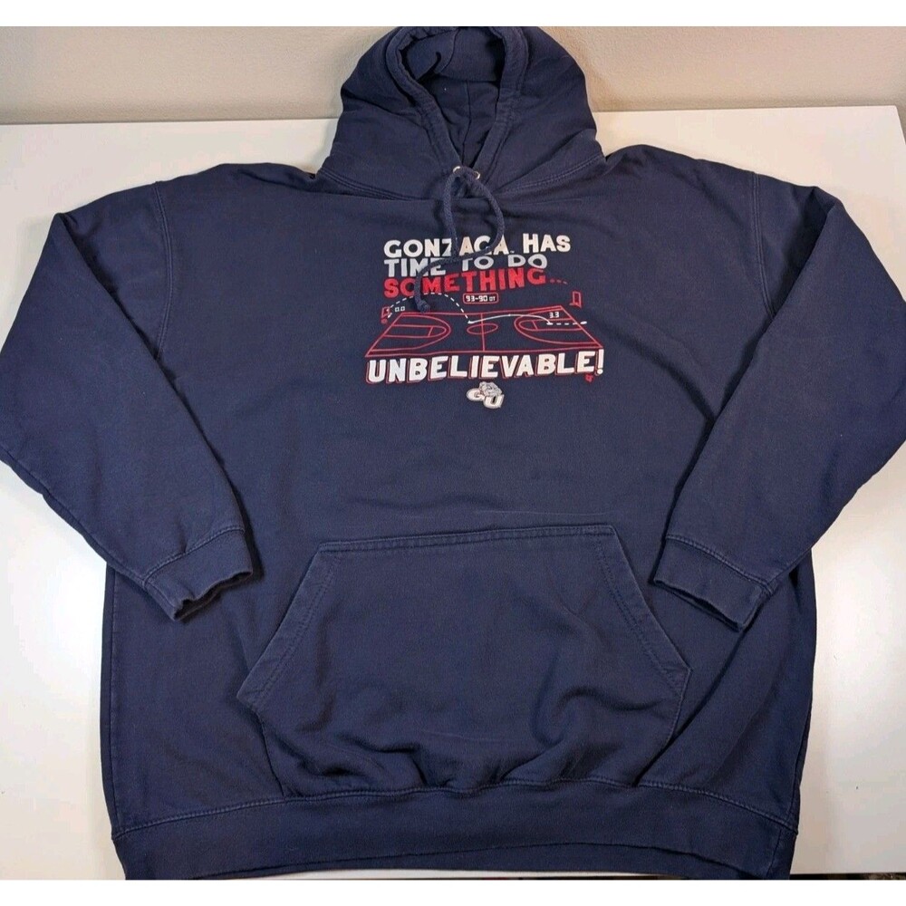 Gonzaga Bulldogs Hoodie Size XXL  Pullover  Gonzaga Has Time To So Something